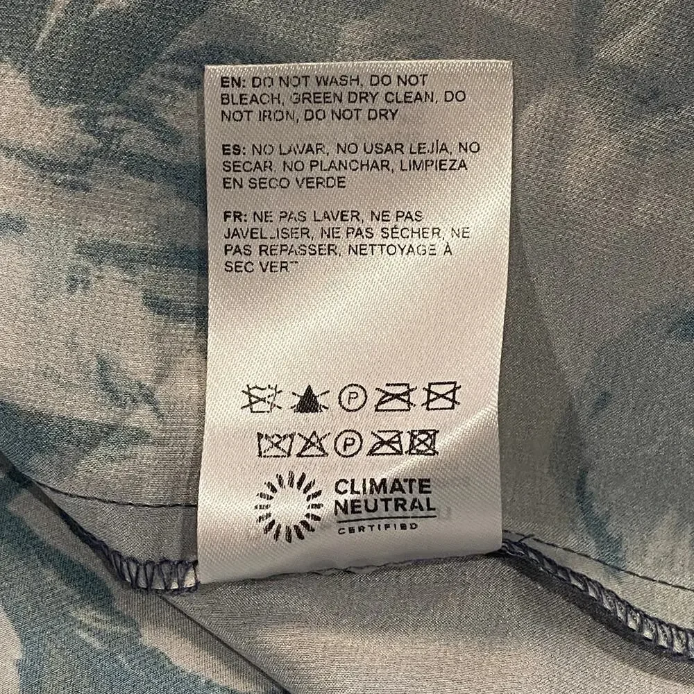 Reformation Frankie Silk Dress Trieste Border - Picture 9 of 12